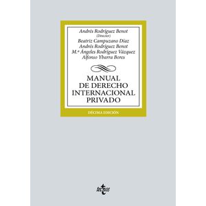 Portada del libro MANUAL DE DERECHO INTERNACIONAL PRIVADO Autor RODRIGUEZ BENOT, ANDRES Y OTROS
