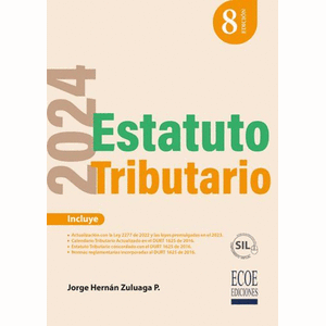 Portada del libro ESTATUTO TRIBUTARIO 2024 Autor ZULUAGA POTES, JORGE HERNAN