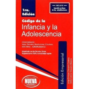 Portada del libro CODIGO DE LA INFANCIA Y LA ADOLESCENCIA 2020 Autor CHAVARRO CADENA, JORGE ENRIQUE Y OTRO
