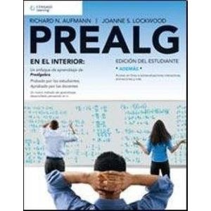 Portada del libro PREALG Autor AUFMANN, RICHARD Y OTRO