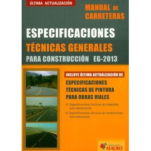 Portada del libro MANUAL DE CARRETERAS ESPECIFICACIONES TECNICAS GENERALES PARA CONSTRUCCION Autor EQUIPO EDITORIAL
