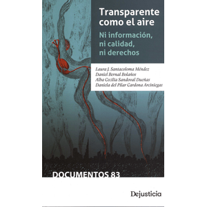 Portada del libro TRANSPARENTE COMO EL AIRE Autor SANTACOLOMA MENDEZ, LAURA J Y OTROS
