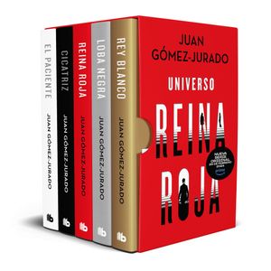Portada del libro Universo Reina roja (Estuche con: con: Reina roja # Loba negra # Rey blanco # Cicatriz # El paciente) Autor GOMEZ JURADO, JUAN
