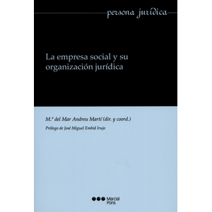 Portada del libro LA EMPRESA SOCIAL Y SU ORGANIZACION JURIDICA Autor ANDREU MARTI, MARIA DEL MAR