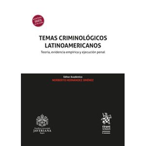 Portada del libro TEMAS CRIMINOLOGICOS LATINOAMERICANOS Autor HERNANDEZ JIMENEZ, NORBERTO EDITORE ACADEMICO