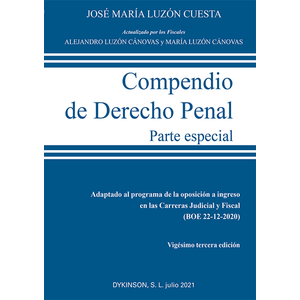Portada del libro COMPENDIO DE DERECHO PENAL Autor LUZON CUESTA, JOSE MARIA