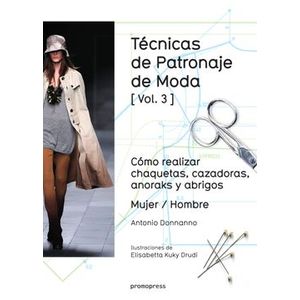 Portada del libro TECNICAS DE PATRONAJE DE MODA VOLUMEN 3 Autor DONNANNO, ANTONIO