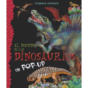 Portada del libro EL MUNDO DE LOS DINOSAURIOS EN POP UP Autor CAFFERATA, FLORENCIA