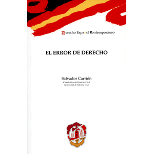 Portada del libro EL ERROR DE DERECHO Autor CARRION, SALVADOR