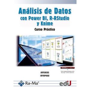 Portada del libro ANALISIS DE DATOS CON POWER BI R RSTUDIO Y KNIME Autor IRYOPOGU, JOFEBEUS
