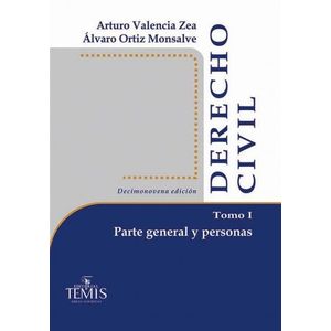 Portada del libro DERECHO CIVIL TOMO I Autor VALENCIA ZEA, ARTURO Y OTRO