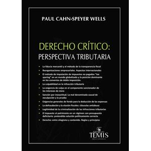 Portada del libro DERECHO CRITICO PERSPECTIVA TRIBUTARIA Autor CAHN-SPEYER WELLS, PAUL