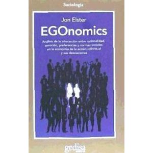 Portada del libro EGONOMICS Autor ELSTER, JON