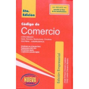 Portada del libro CODIGO DE COMERCIO Autor CHAVARRO CADENA, JORGE ENRIQUE Y CHAVARRO MORENO CINDY LORENA