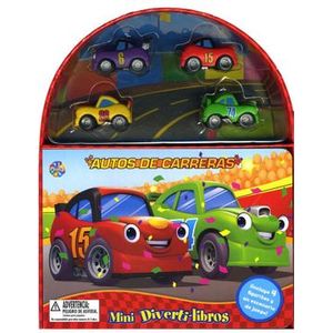 Portada del libro MINI DIVERTI LIBROS AUTOS DE CARRERAS CON FIGURAS Y ESCENARIO DE JUEGO Autor VV. AA.