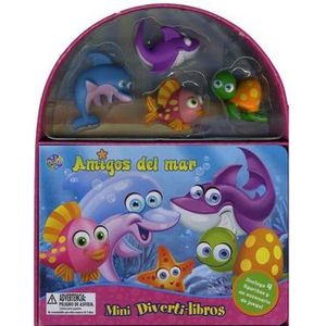 Portada del libro MINI DIVERTI LIBROS AMIGOS DEL MAR CON FIGURAS Y ESCENARIO DE JUEGO Autor VV. AA.