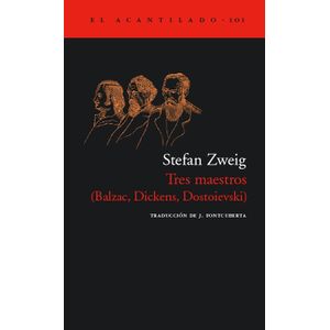 Portada del libro TRES MAESTROS Autor ZWEIG, STEFAN