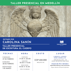 Portada del libro TALLER PRESENCIAL MEDELLÍN: EL CUERPO Autor Carolina Sanin