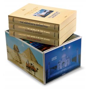 Portada del libro NATIONAL GEOGRAPHIC 3 TOMOS LA VUELTA AL MUNDO EN 125 AÑOS Autor GOLDEN, REUEL