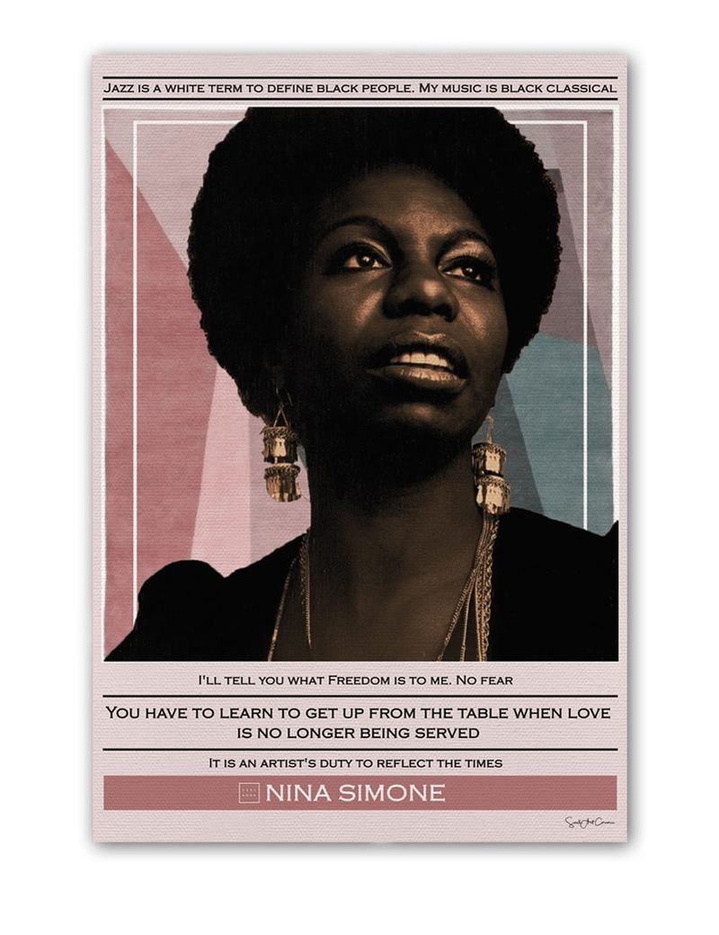 Cuadro-Nina-Simone-S8---120-x-80-Lienzo-montado-sobre-Bastidor