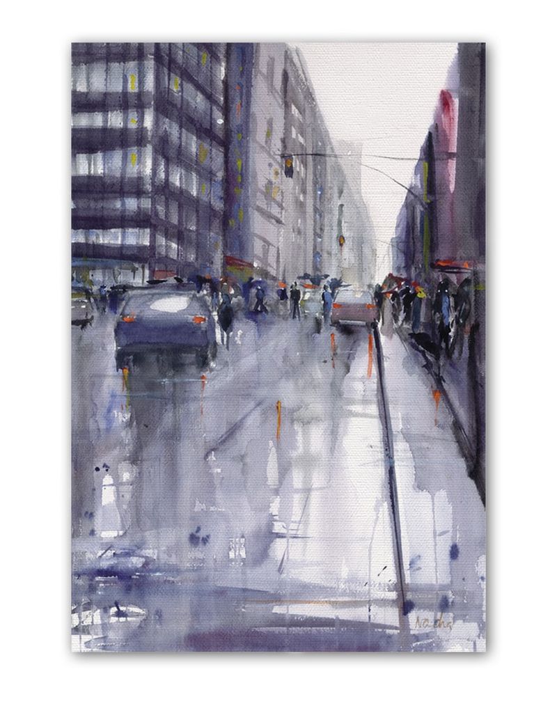Cuadro-NY-LLuvioso-NCH28---120-x-80-Lienzo-montado-sobre-Bastidor