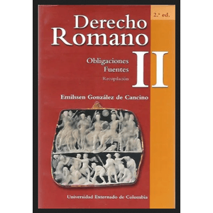 Portada del libro DERECHO ROMANO TOMO II Autor GONZALEZ DE CANCINO, EMILSSEN