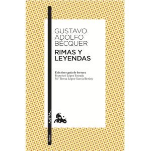 Portada del libro Rimas y Leyendas Autor Gustavo Adolfo Bécquer
